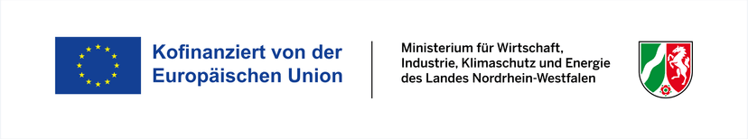 Kofinanziert von der Europäischen Union - Ministerium für Wirtschaft, Industrie, Klimaschutz und Energie des Landes Nordrhein-Westfalen